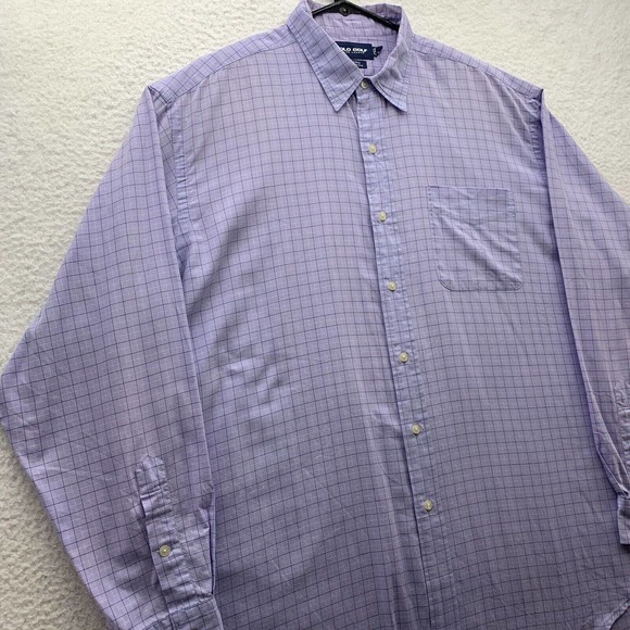 Ralph Lauren Polo Golf Shirt Mens XL X-Large Classic Fit Tattersall Check Preppy - Picture 4 of 13